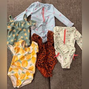 Assorted Girls' One-Piece Swimsuits - Multi Color Pack